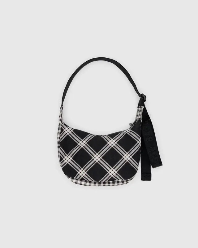 Petit Sac Croissant Baggu Mixed Plaid - Ex - voto