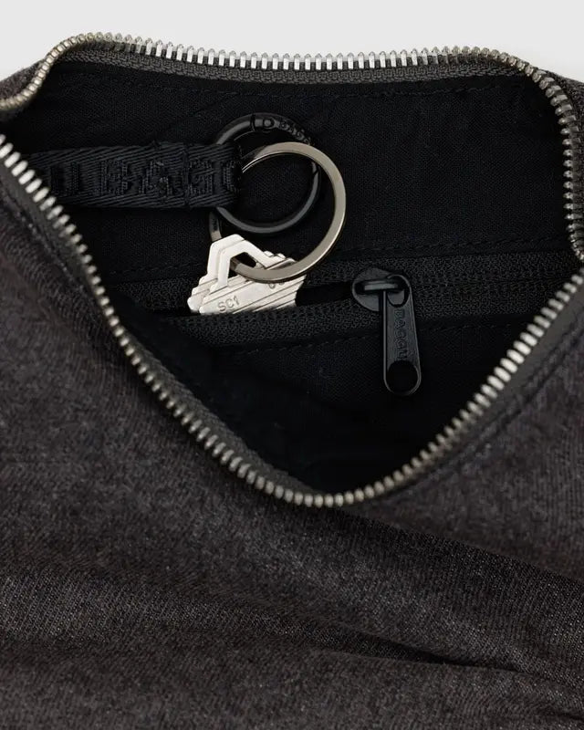 Petit Sac Croissant Baggu Washed Black Denim - Ex - voto