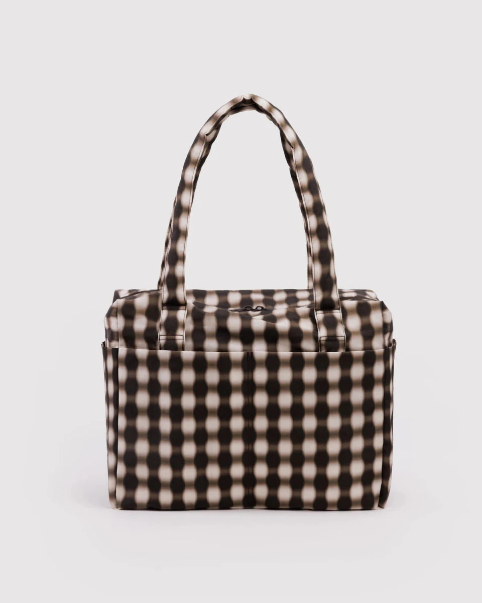 Petit Sac Nuage Carry - on Baggu Blurred Gingham Brown - Ex - voto