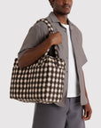 Petit Sac Nuage Carry - on Baggu Blurred Gingham Brown - Ex - voto
