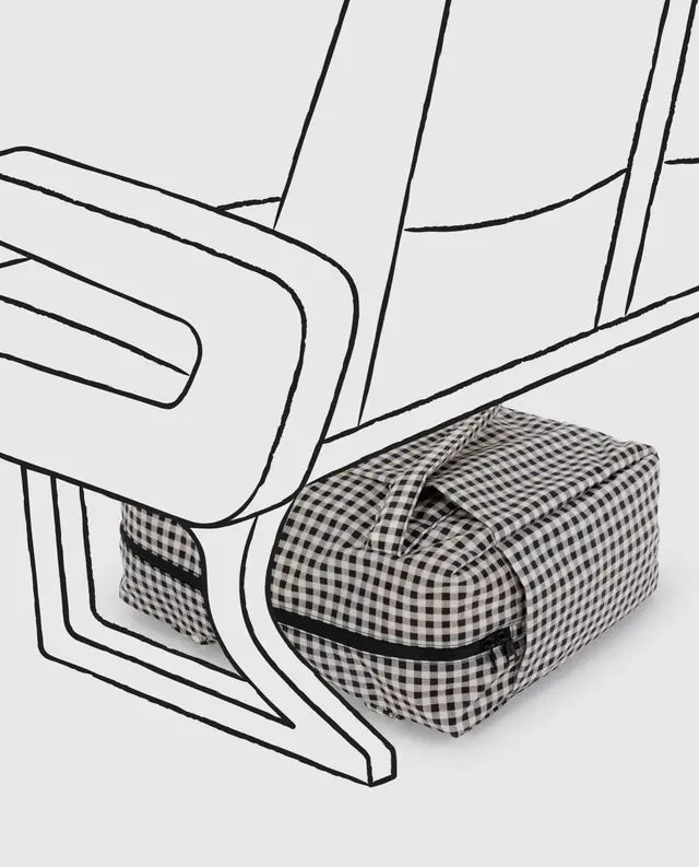 Petit Sac Nuage Carry - on Baggu Gingham Noir et Blanc - Ex - voto