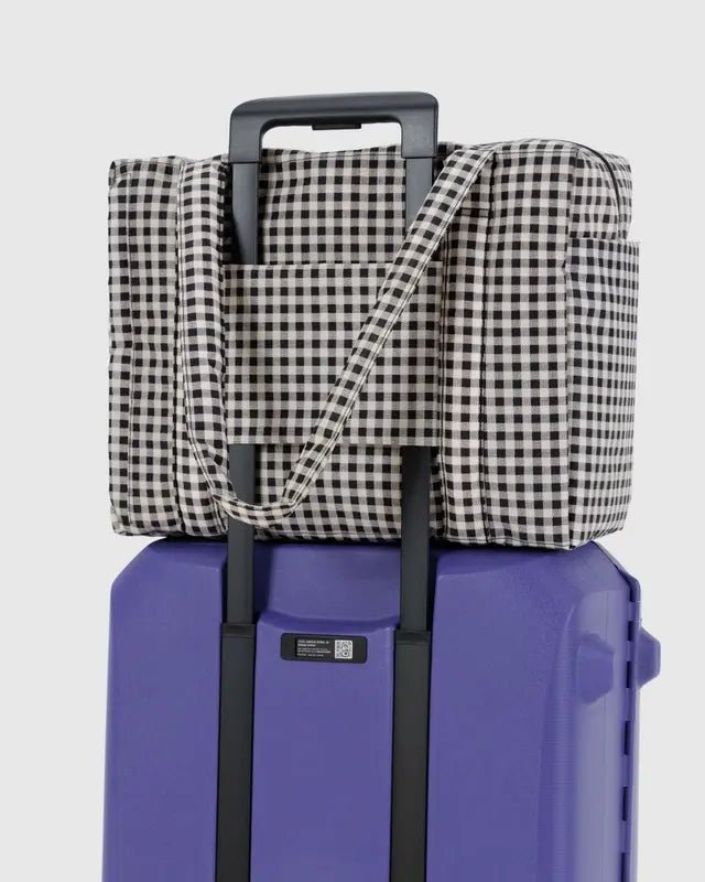 Petit Sac Nuage Carry - on Baggu Gingham Noir et Blanc - Ex - voto