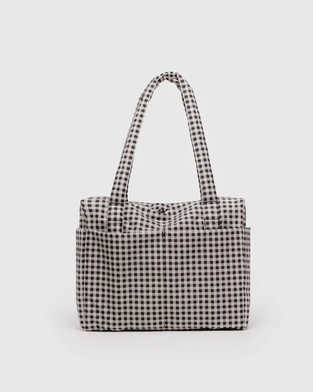 Petit Sac Nuage Carry - on Baggu Gingham Noir et Blanc - Ex - voto