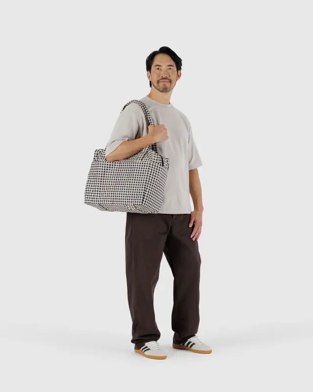 Petit Sac Nuage Carry - on Baggu Gingham Noir et Blanc - Ex - voto