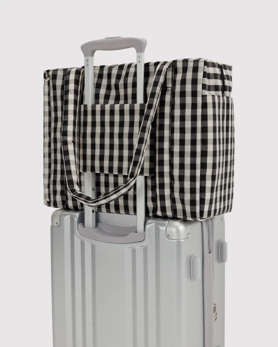 Petit Sac Nuage Carry-on Baggu Gingham Noir et Crème - Ex-voto