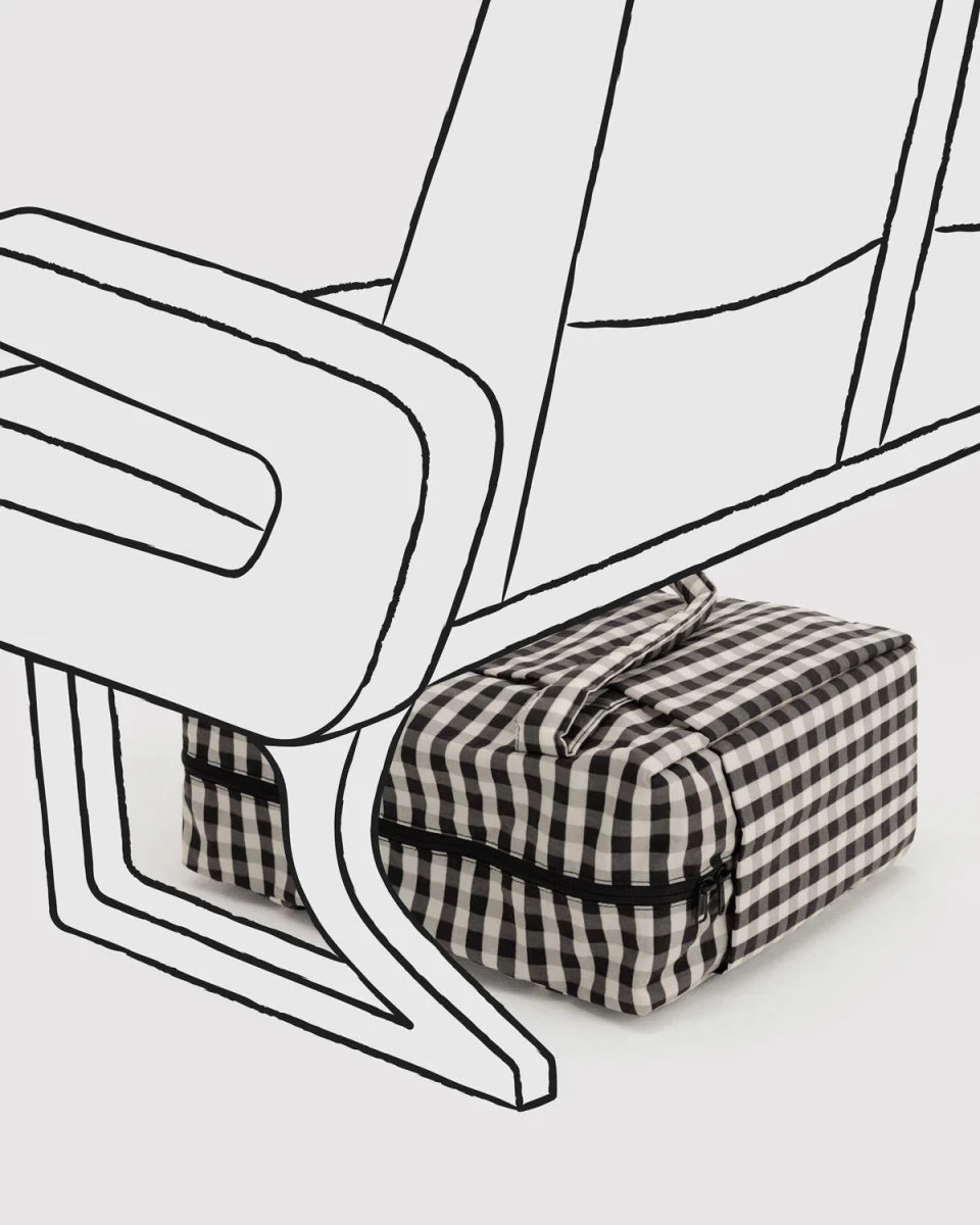 Petit Sac Nuage Carry-on Baggu Gingham Noir et Crème - Ex-voto