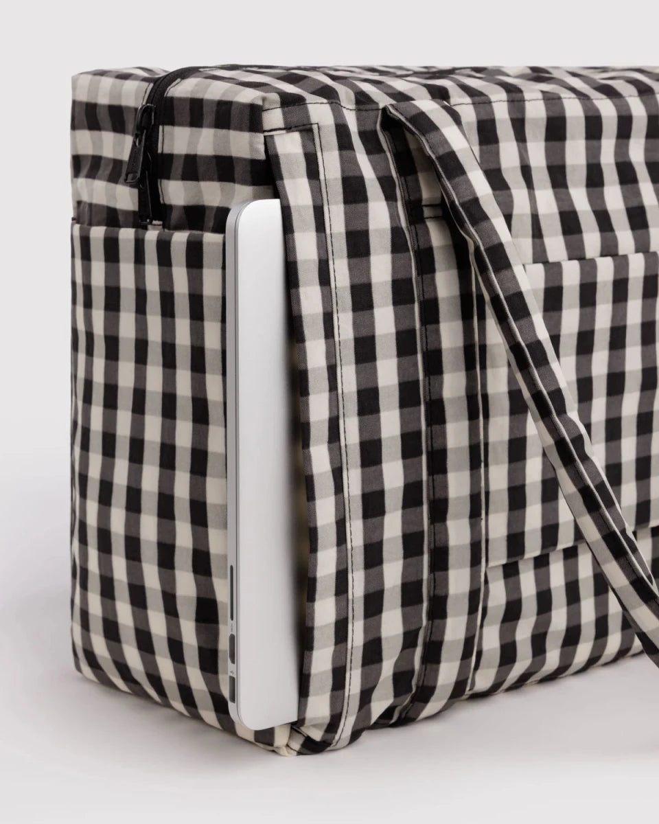 Petit Sac Nuage Carry-on Baggu Gingham Noir et Crème - Ex-voto