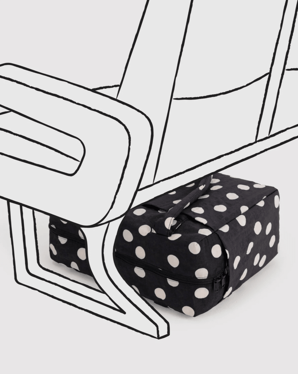 Petit Sac Nuage Carry-on Baggu Noir à Pois Crèmes - Ex-voto