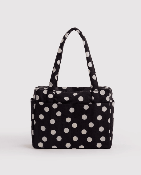 Petit Sac Nuage Carry-on Baggu Noir à Pois Crèmes - Ex-voto