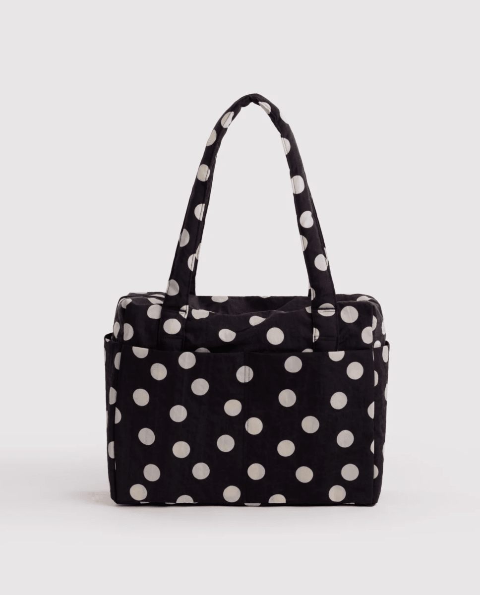 Petit Sac Nuage Carry-on Baggu Noir à Pois Crèmes - Ex-voto