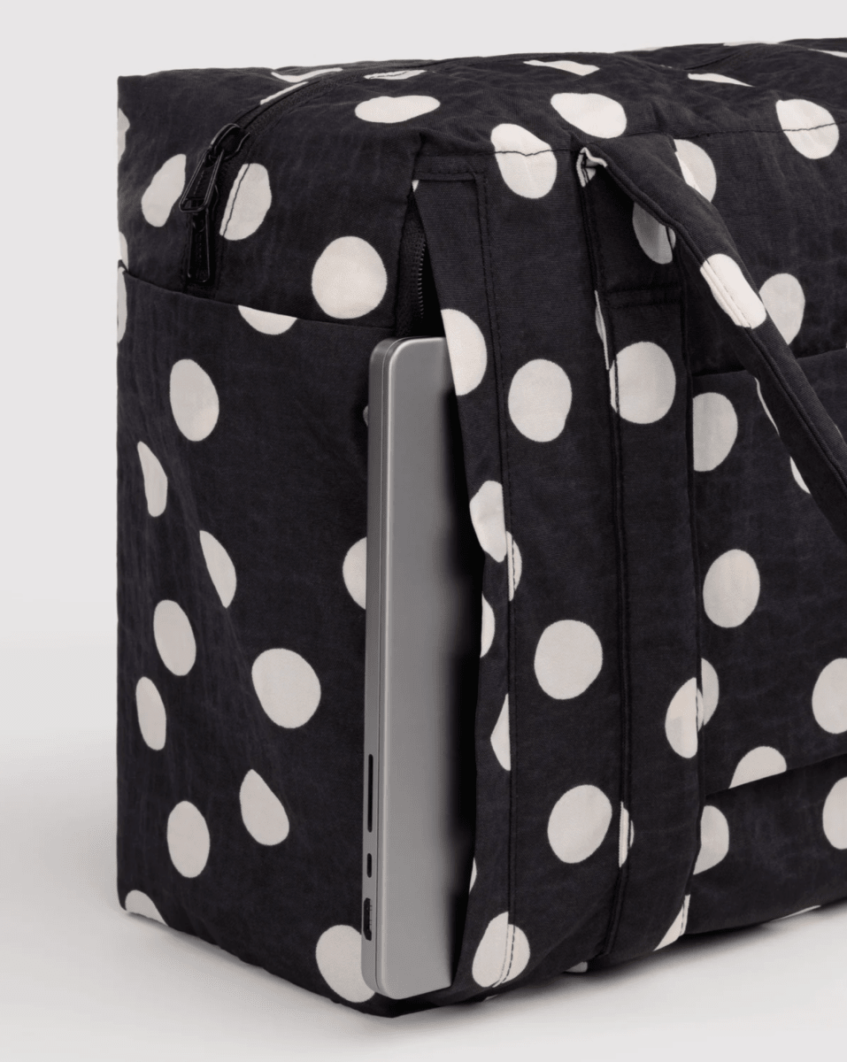 Petit Sac Nuage Carry-on Baggu Noir à Pois Crèmes - Ex-voto