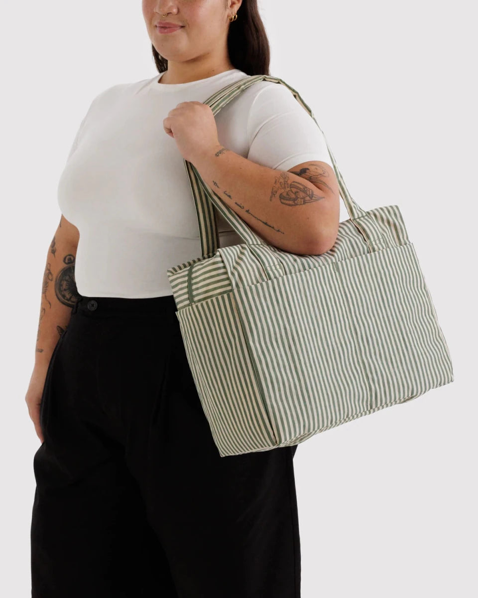 Petit Sac Nuage Carry - on Baggu Sage Stripe - Ex - voto