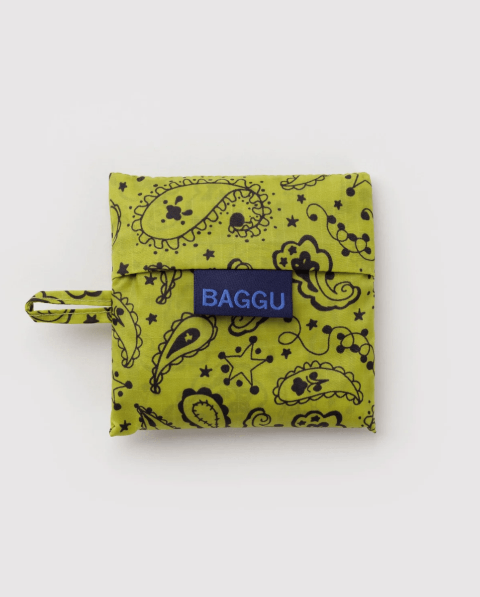 Petit Sac Réutilisable Baggu Chartreuse Paisley - Ex-voto