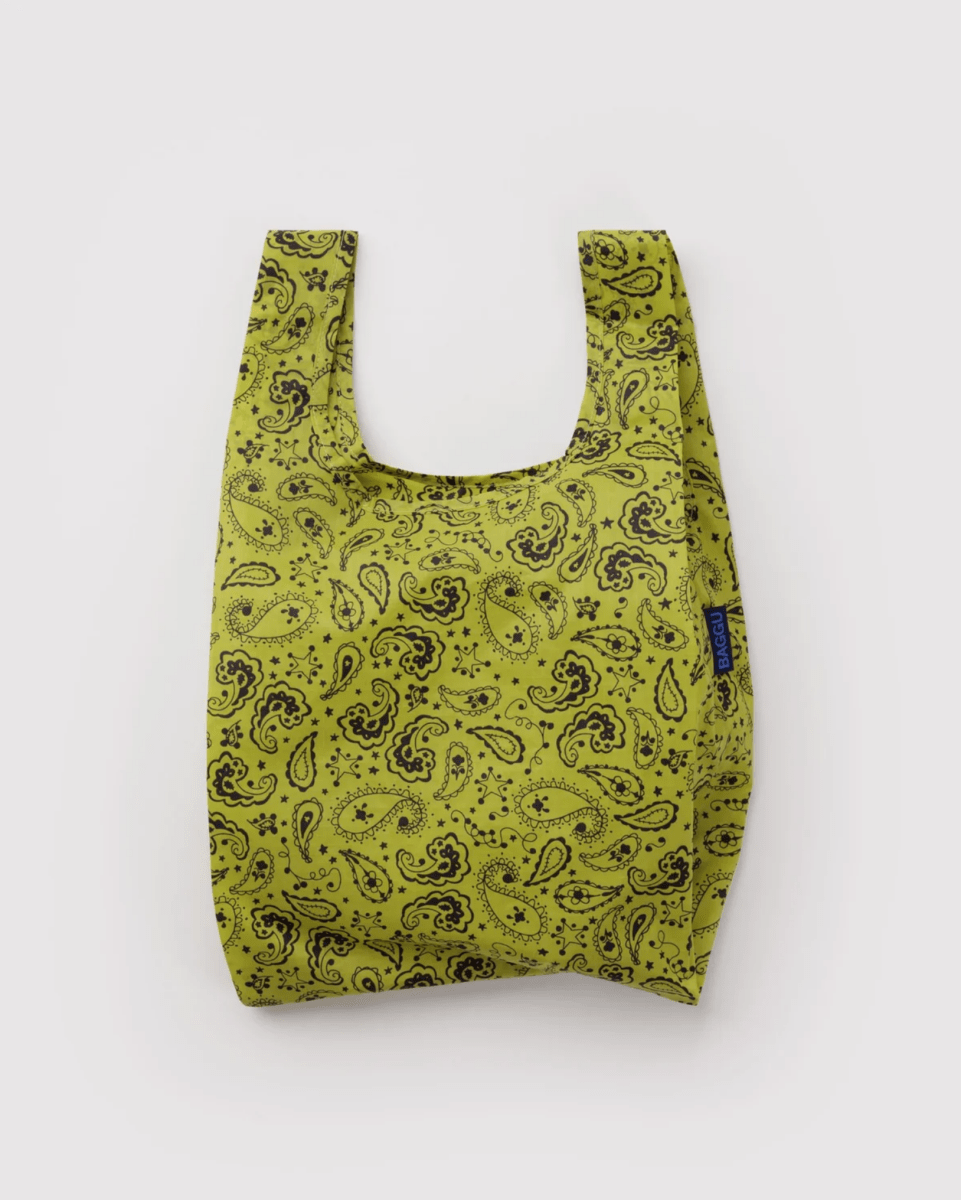 Petit Sac Réutilisable Baggu Chartreuse Paisley - Ex-voto