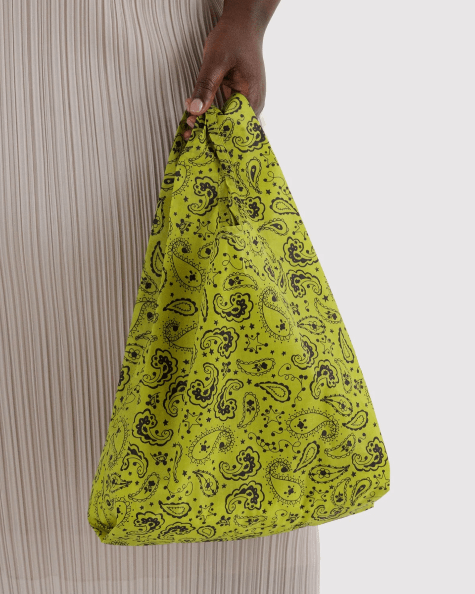 Petit Sac Réutilisable Baggu Chartreuse Paisley - Ex-voto