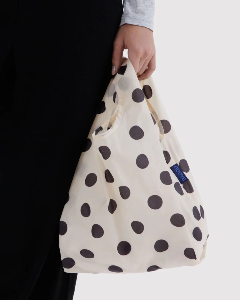 Petit Sac Réutilisable Baggu Cream and Black Polka Dot - Ex-voto