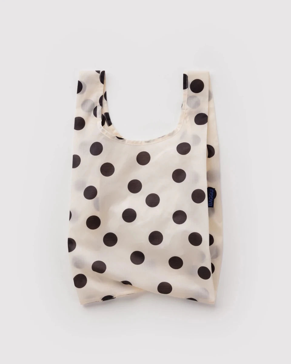 Petit Sac Réutilisable Baggu Cream and Black Polka Dot - Ex-voto