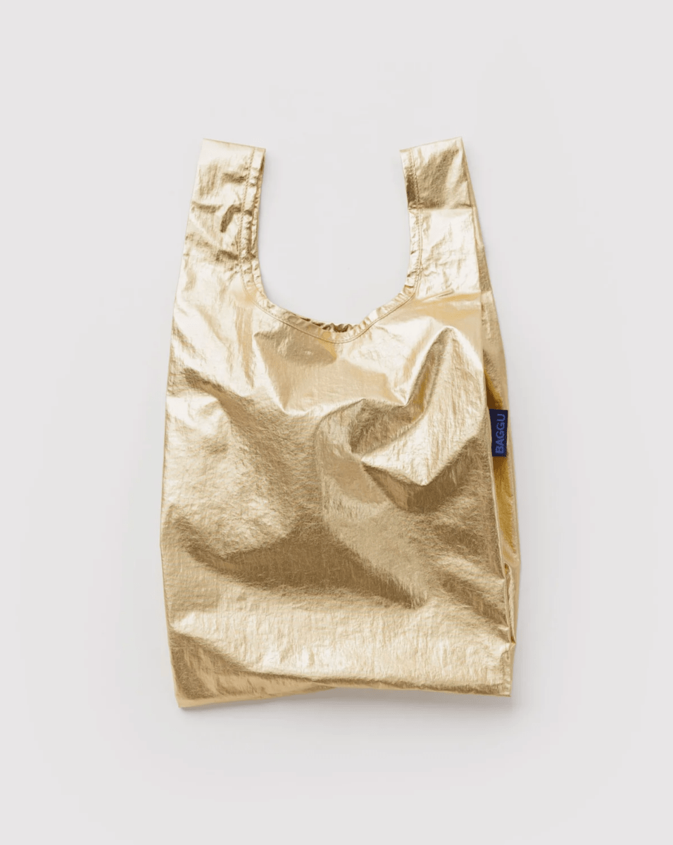 Petit Sac Réutilisable Baggu Métallique Doré - Ex-voto
