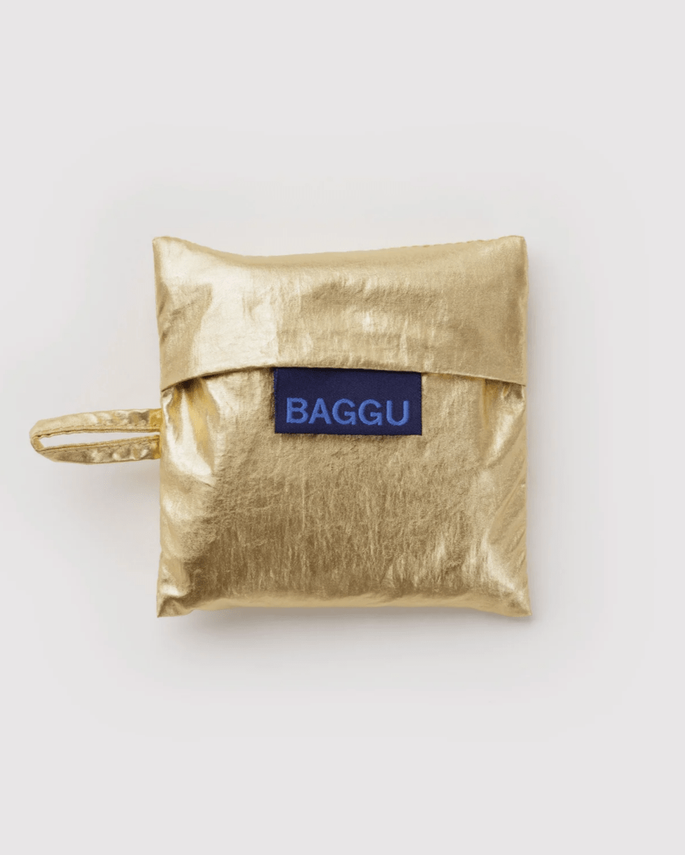 Petit Sac Réutilisable Baggu Métallique Doré - Ex-voto