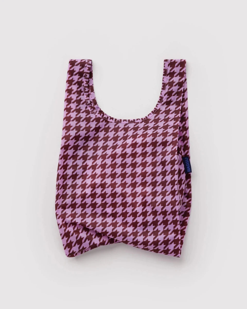 Petit Sac Réutilisable Baggu Pink Houndstooth - Ex-voto