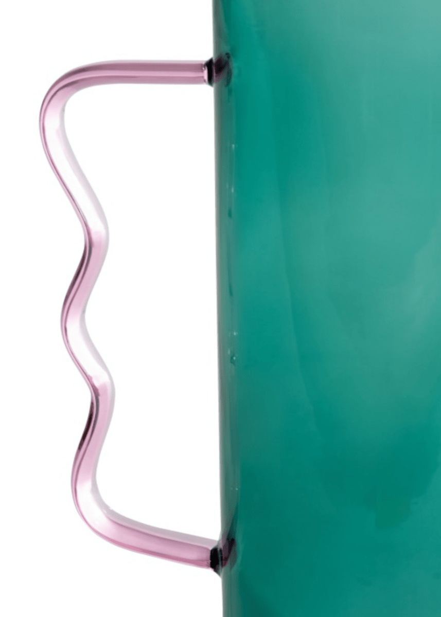 Pichet en Verre Turquoise Vague Large McGowan - Ex - voto