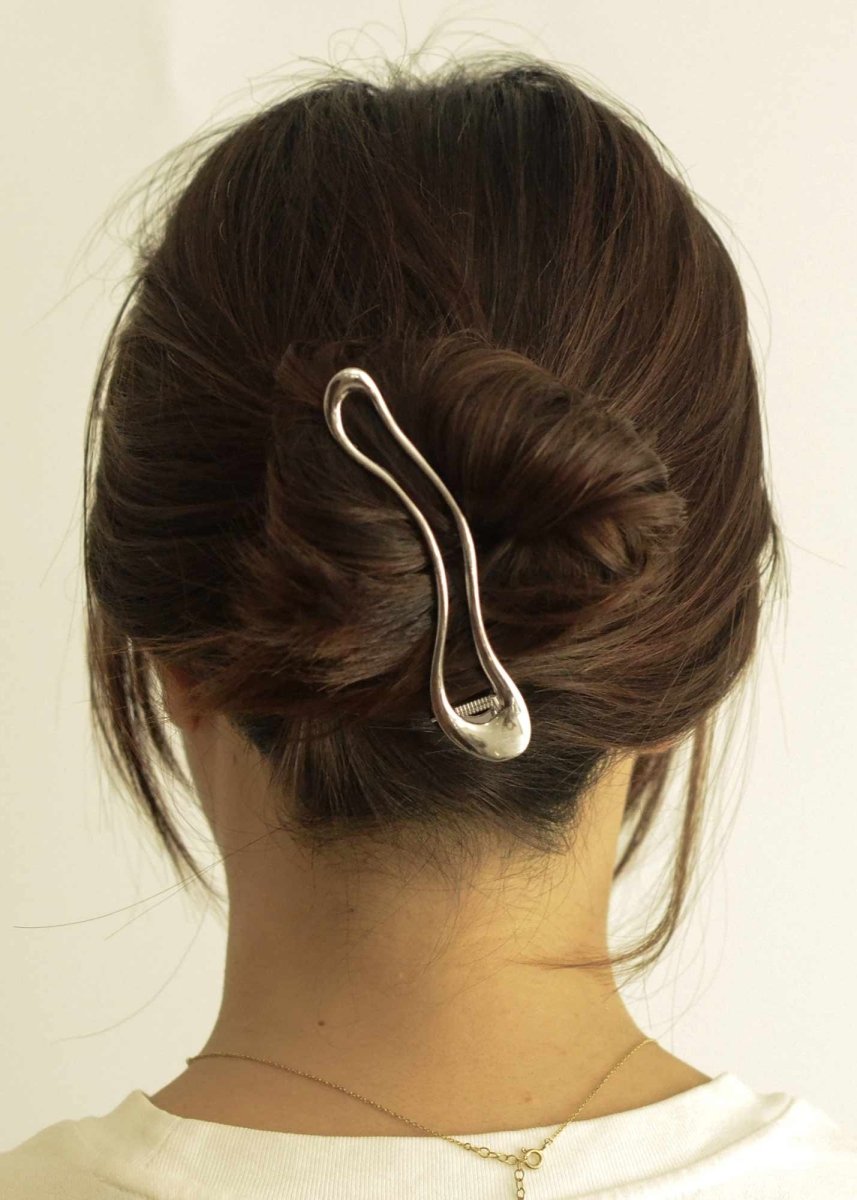 Pince à Cheveux Vague Argent Nar&#39;sha - Ex - voto