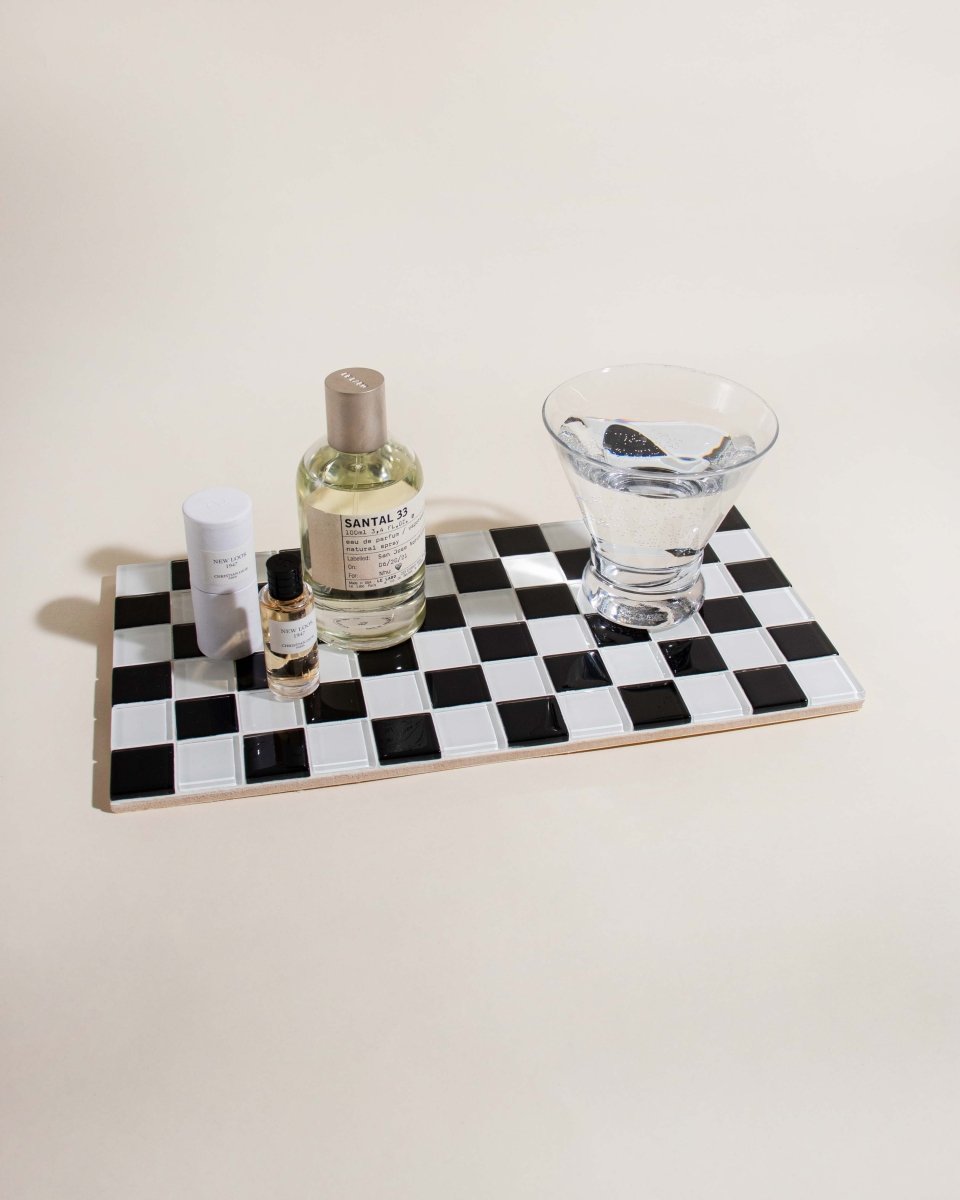 Plateau Tuiles Noir et Blanc Subtle Art Studios - Ex - voto