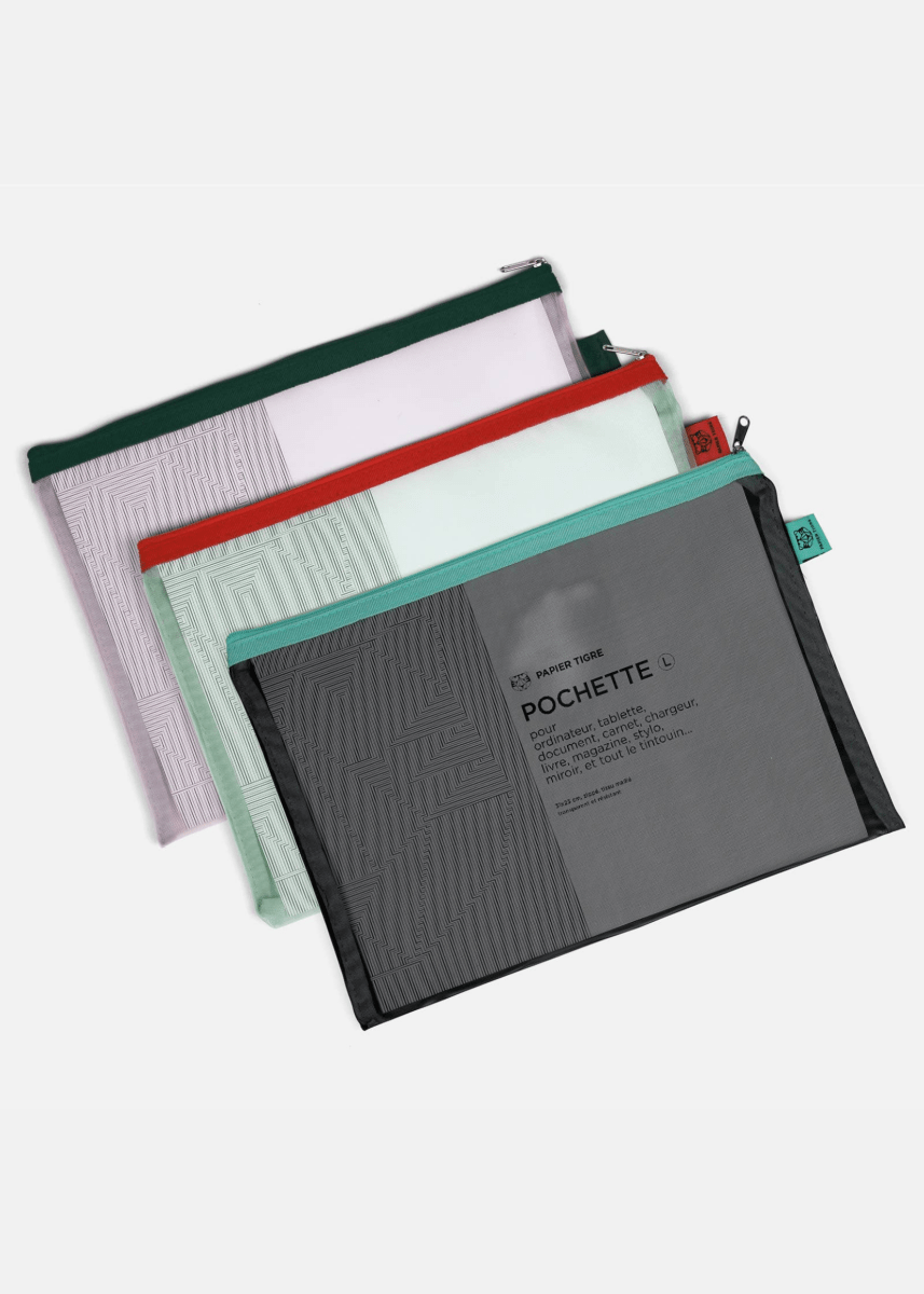 Pochette Mesh L Papier Tigre - Ex - voto