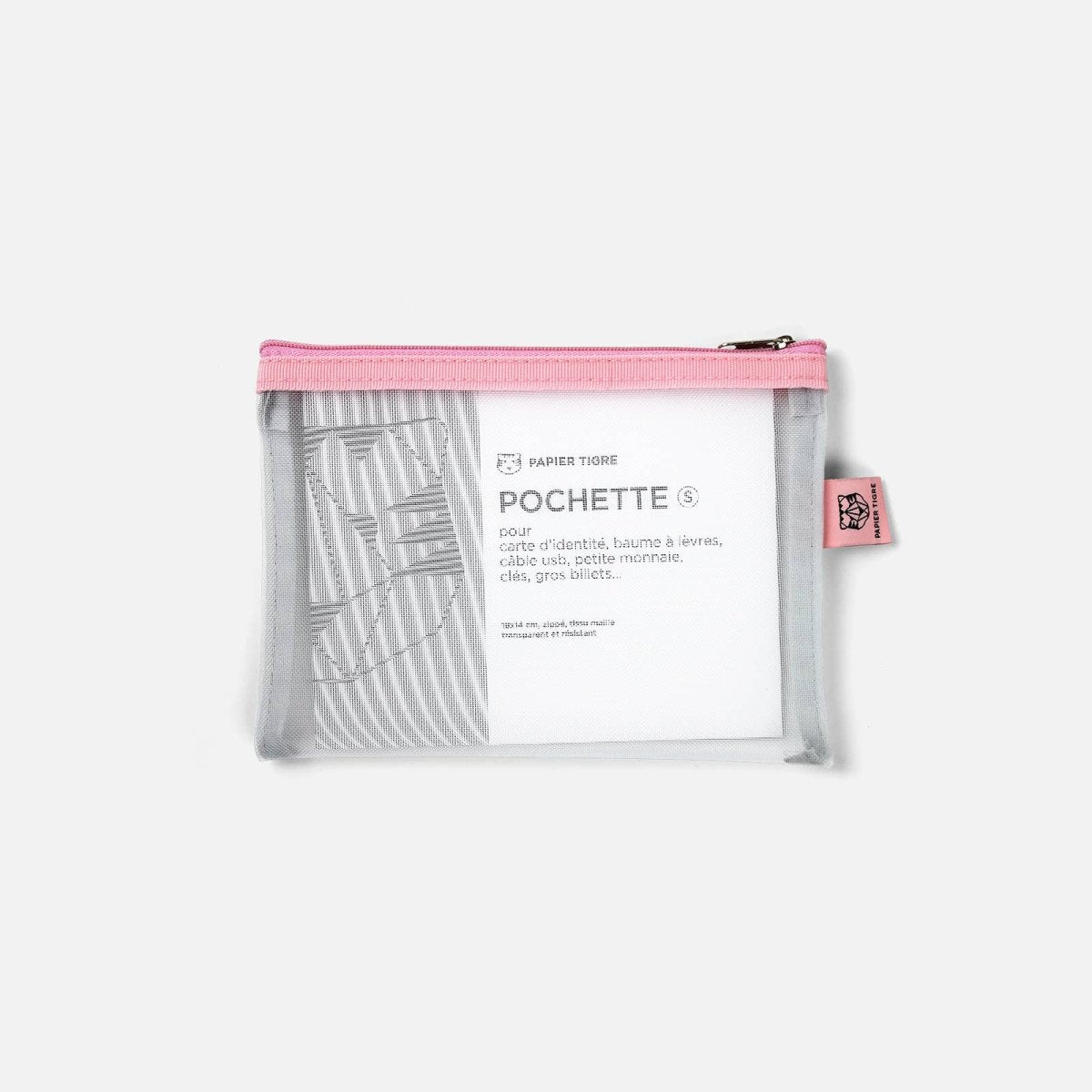 Pochette Mesh S Bubblegum Papier Tigre - Ex-voto