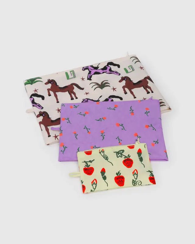 Pochettes Go - Ensemble de 3 - Painted Prairie Baggu - Ex - voto