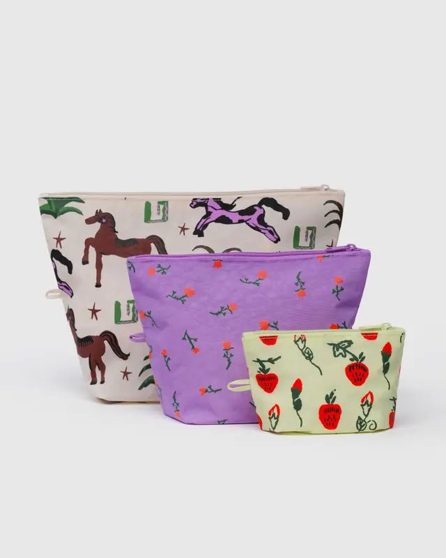 Pochettes Go - Ensemble de 3 - Painted Prairie Baggu - Ex - voto