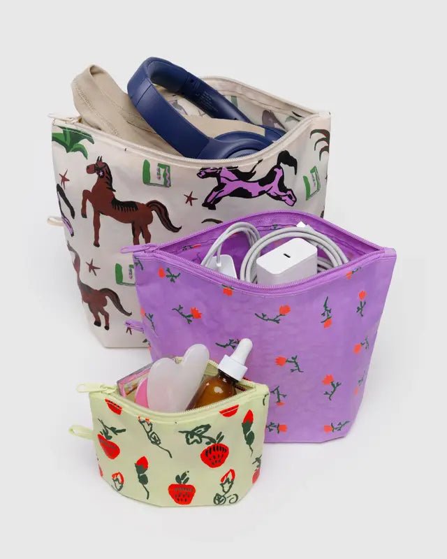 Pochettes Go - Ensemble de 3 - Painted Prairie Baggu - Ex - voto