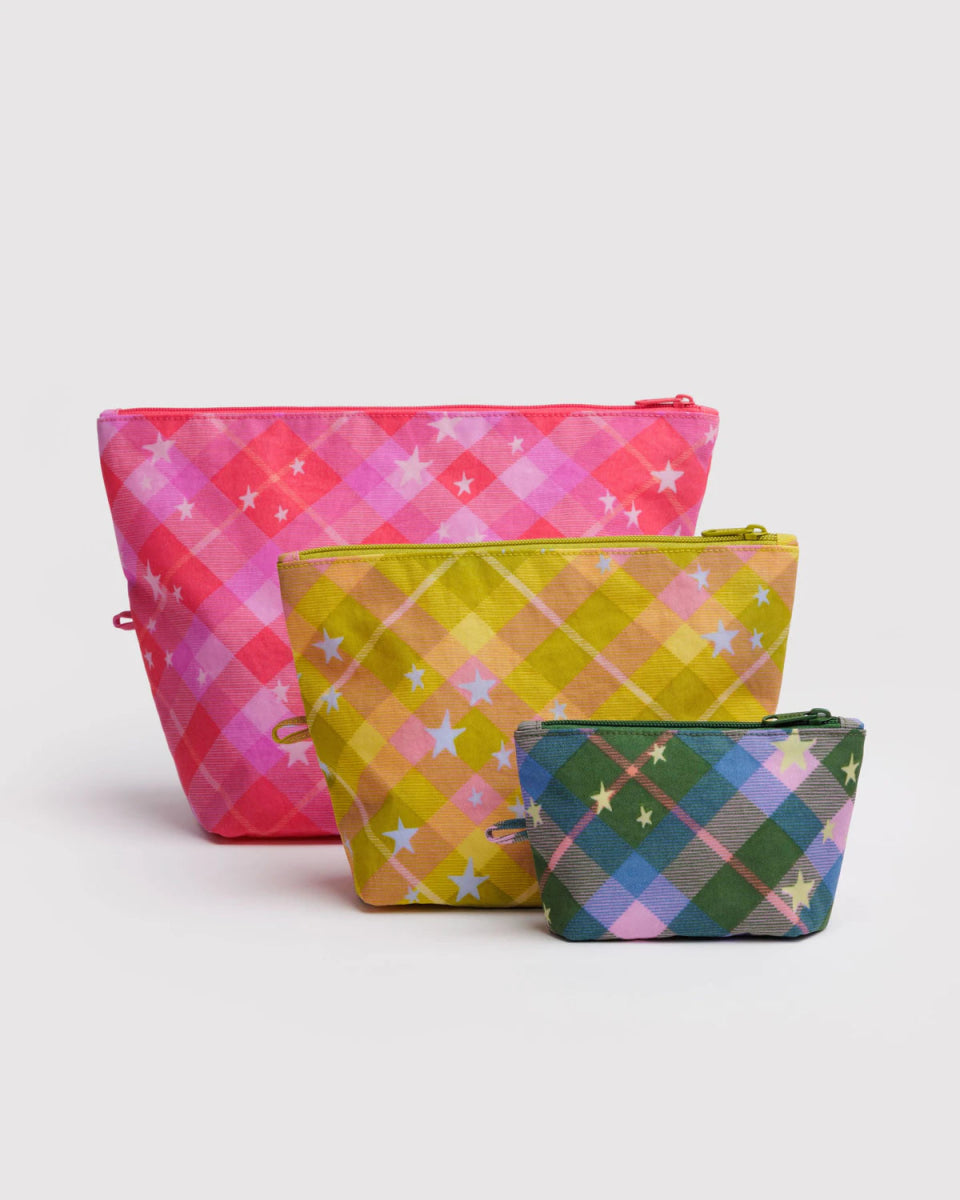 Pochettes Go - Ensemble de 3 Star Plaid - Ex - voto