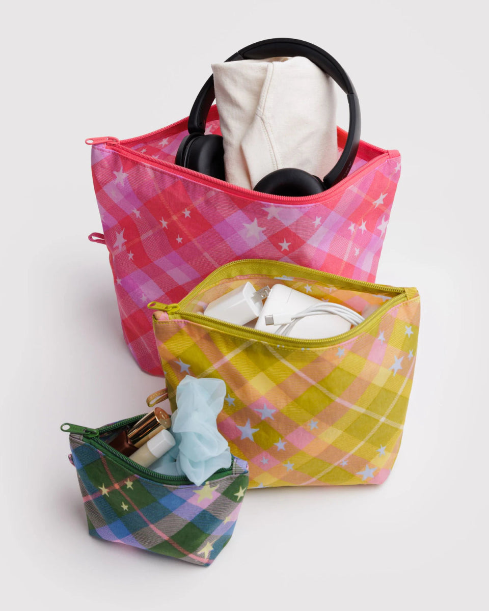 Pochettes Go - Ensemble de 3 Star Plaid - Ex - voto