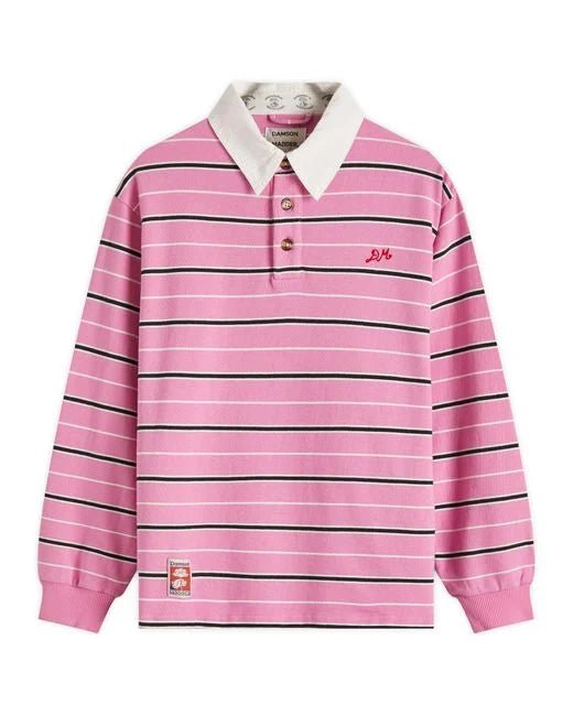 Polo Rugby Remie Rayures Roses Damson Madder - Ex-voto