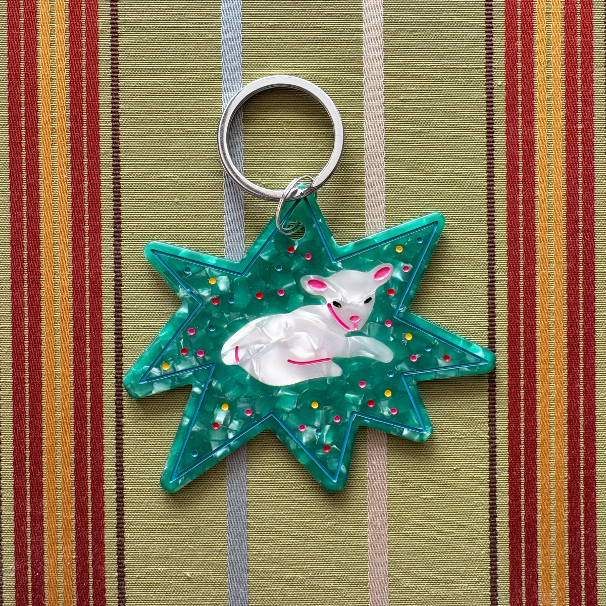 Porte - Clés Agneau Rags Af - Ex - voto