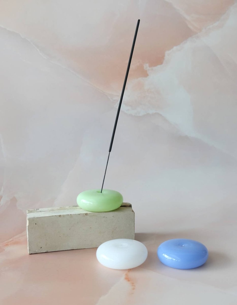 Porte - Encens Bubble Milk Glass Botanica - Ex - voto