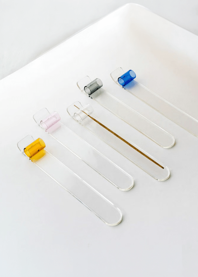 Porte - encens en Verre deux Tons à Plat Morikita - Ex - voto