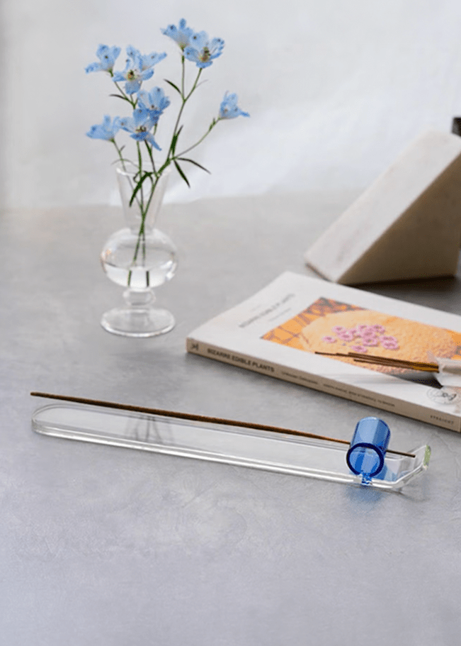 Porte - encens en Verre deux Tons à Plat Morikita - Ex - voto
