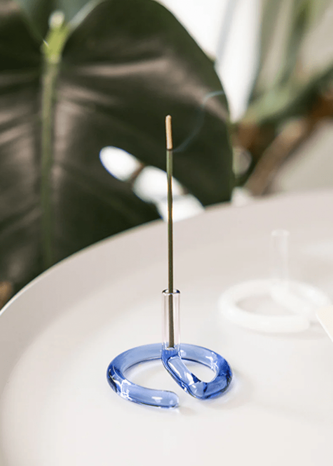 Porte - encens en Verre deux Tons Rond Morikita - Ex - voto