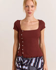 T-Shirt Posie Bourgogne Damson Madder