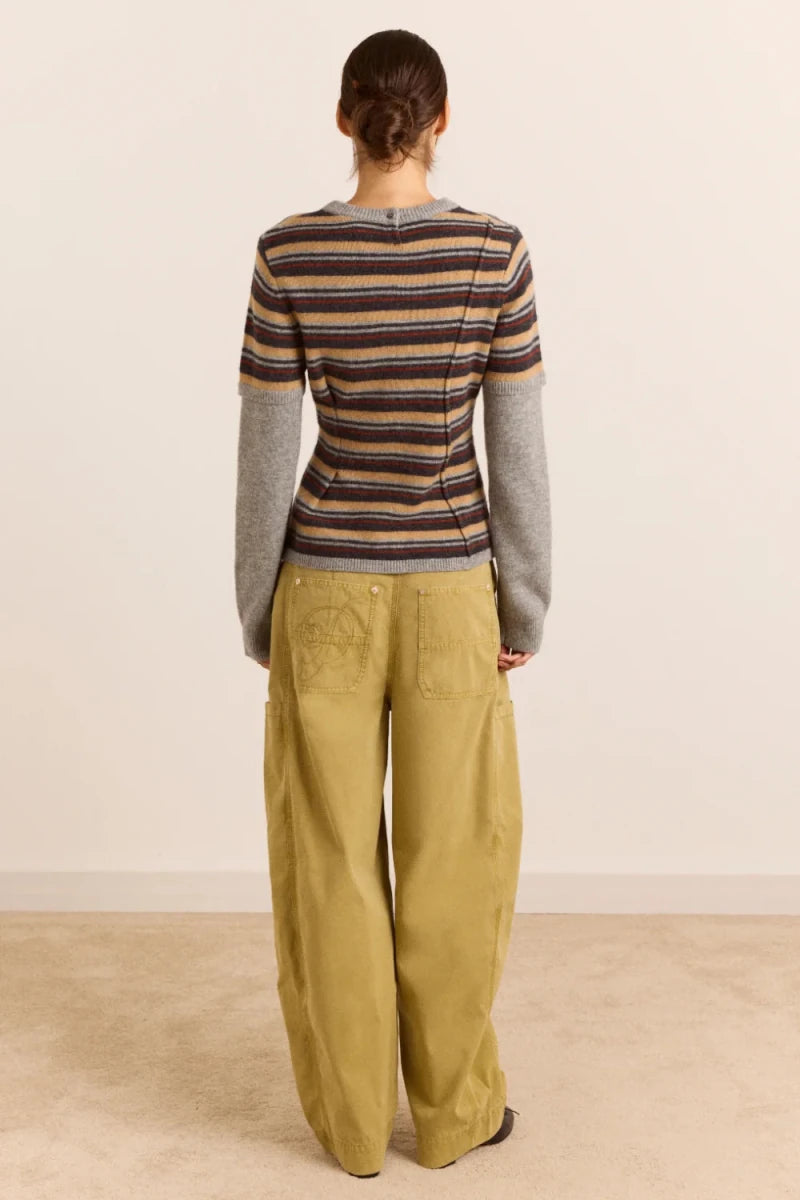 Pull en Laine à Double Manches Clara Damson Madder - Ex-voto