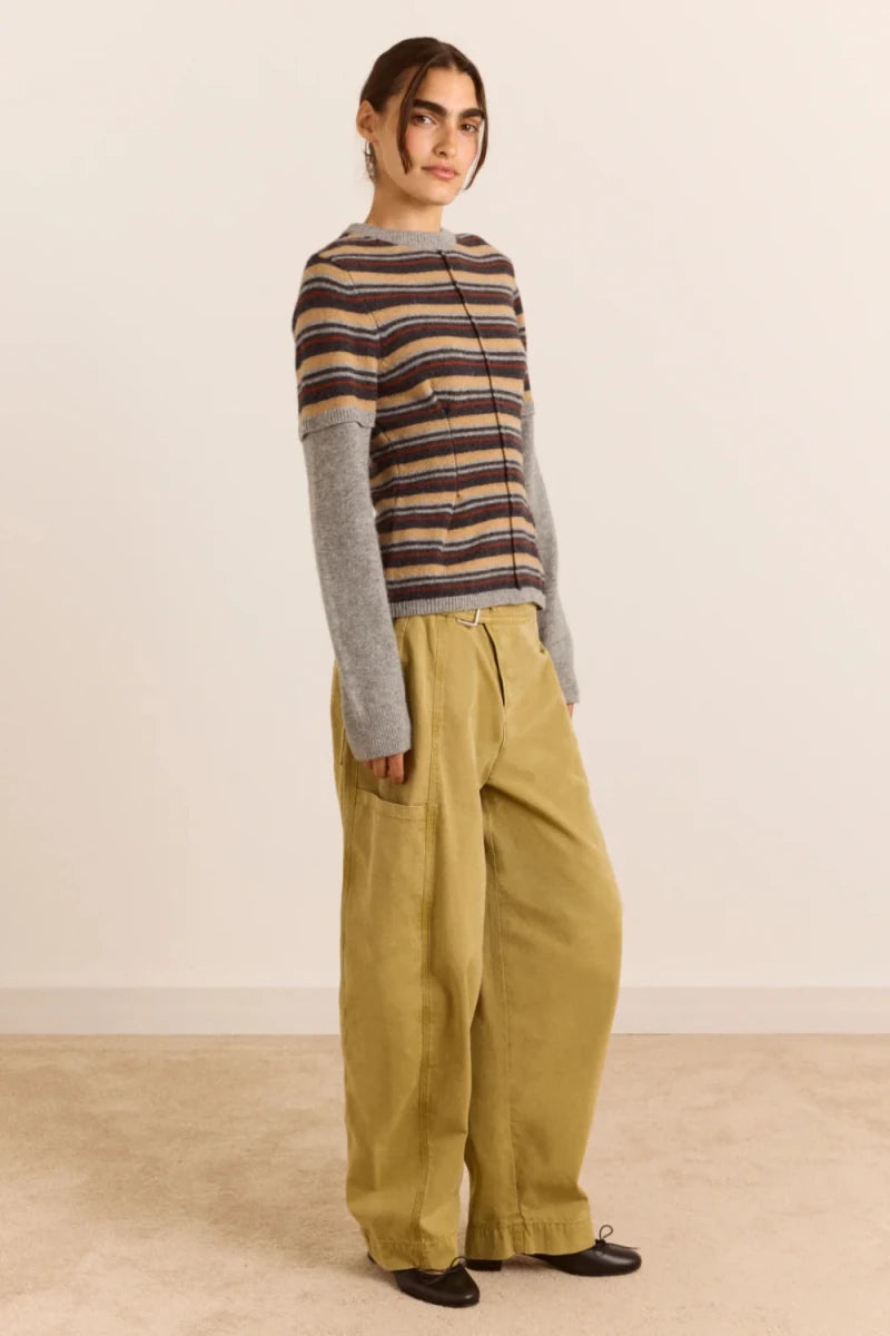 Pull en Laine à Double Manches Clara Damson Madder - Ex-voto