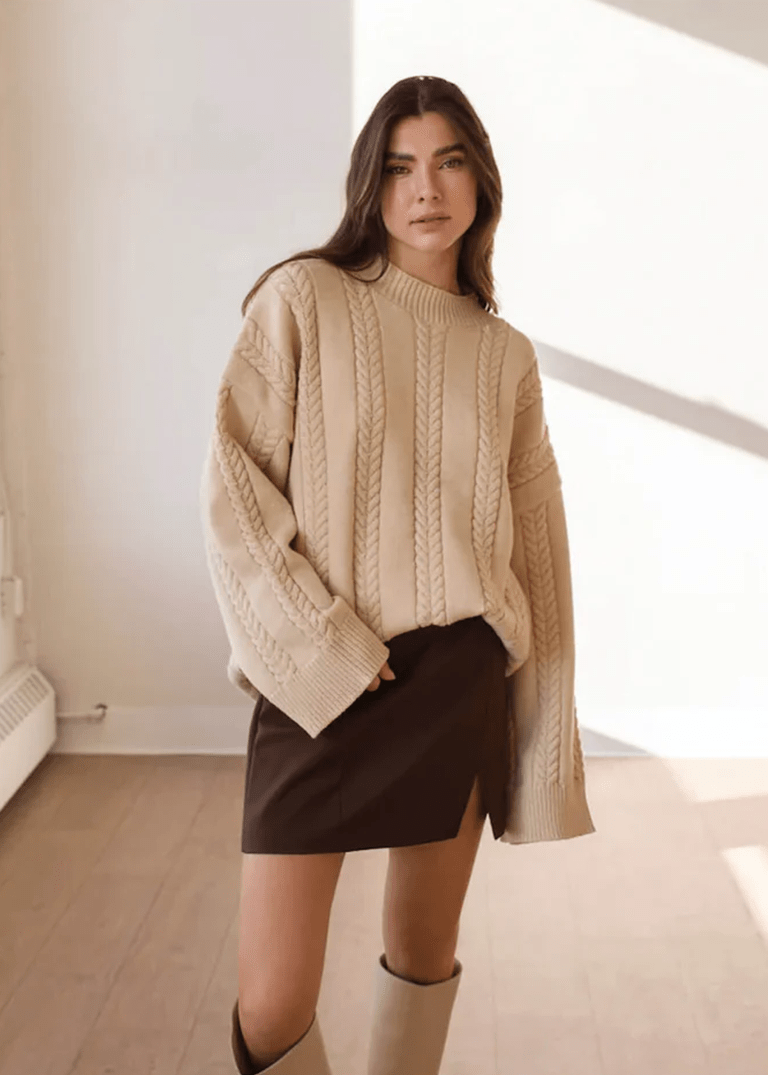 Pull Olie Dailystory Oatmeal SOLDE - Vente FInale - Ex - voto