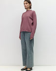 Pull Rayé Cierra Brun et Lilas All Row - Ex-voto