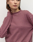 Pull Rayé Cierra Brun et Lilas All Row - Ex-voto