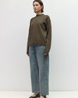 Pull Rayé Cierra Olive et Marine All Row - Ex-voto