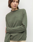Pull Rayé Cierra Vert et Taupe All Row - Ex-voto