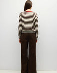 Pull Virginia Brun, Crème et Rouge All Row - Ex-voto