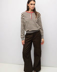 Pull Virginia Brun, Crème et Rouge All Row - Ex-voto